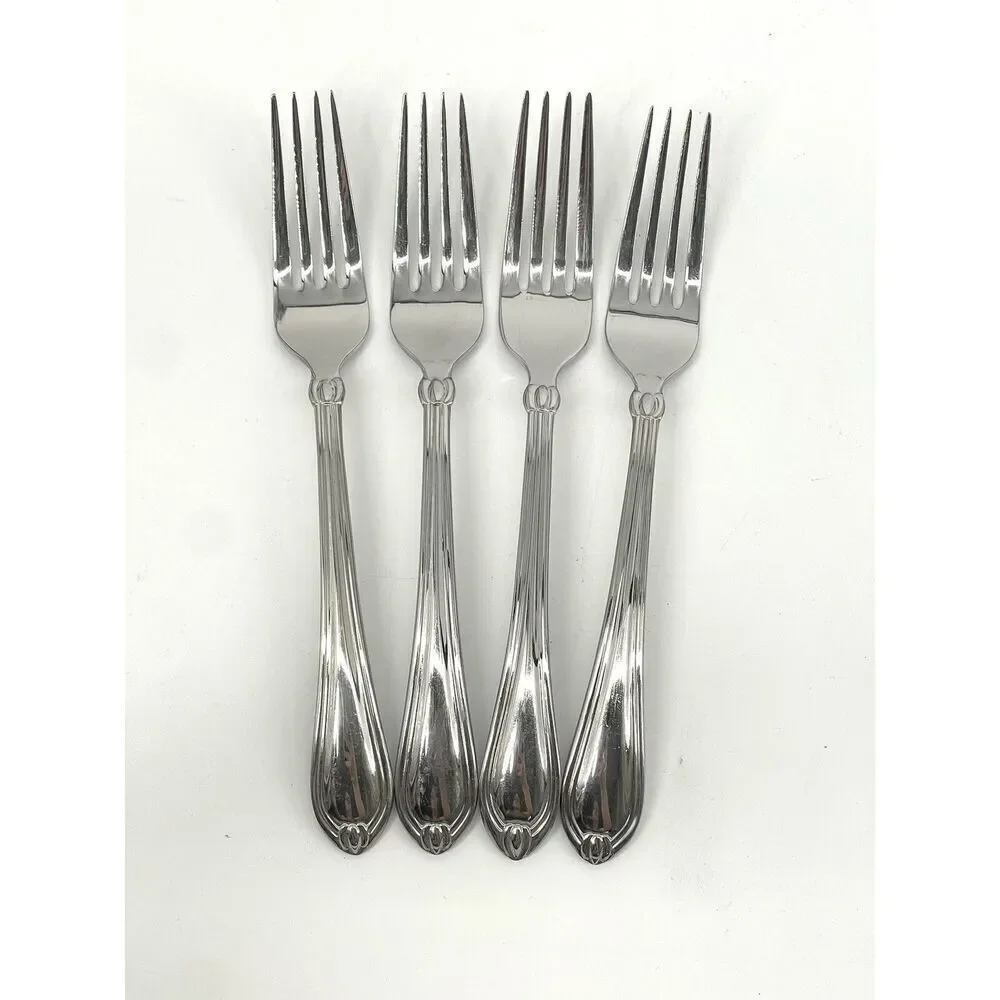 Lenox CHANDELLE Dinner Forks GLOSSY 18/10 Stainless China 8 1/8